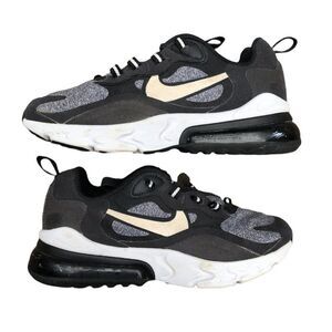 NIKE Air Max 270 React Black Vast Grey Size 4